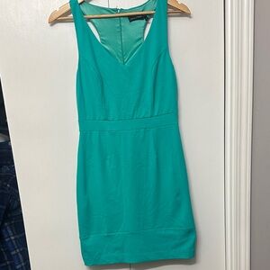 Express Vibrant Teal Mini Dress